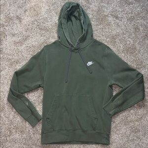 Nike Men's Green Hoodie Sweater